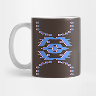 Tribal Eye in Cyan, Yellow and Magenta Mug